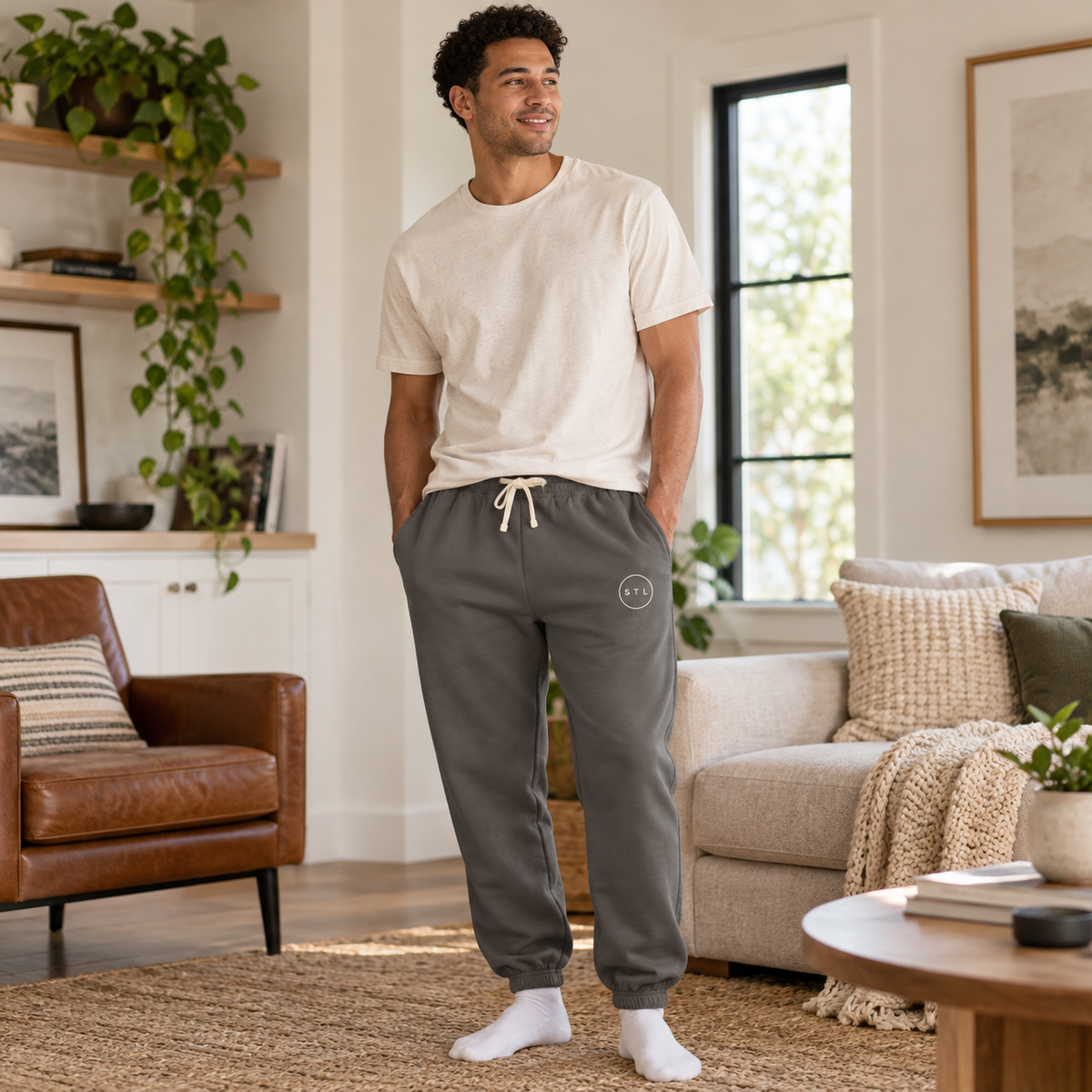 Charcoal Unisex fleece sweatpants