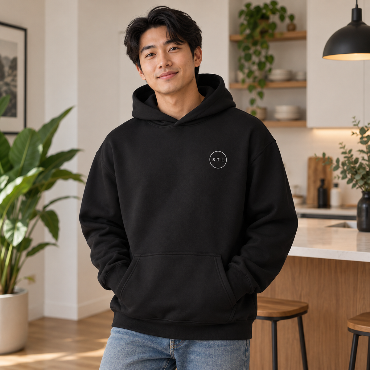 Black Unisex oversized hoodie
