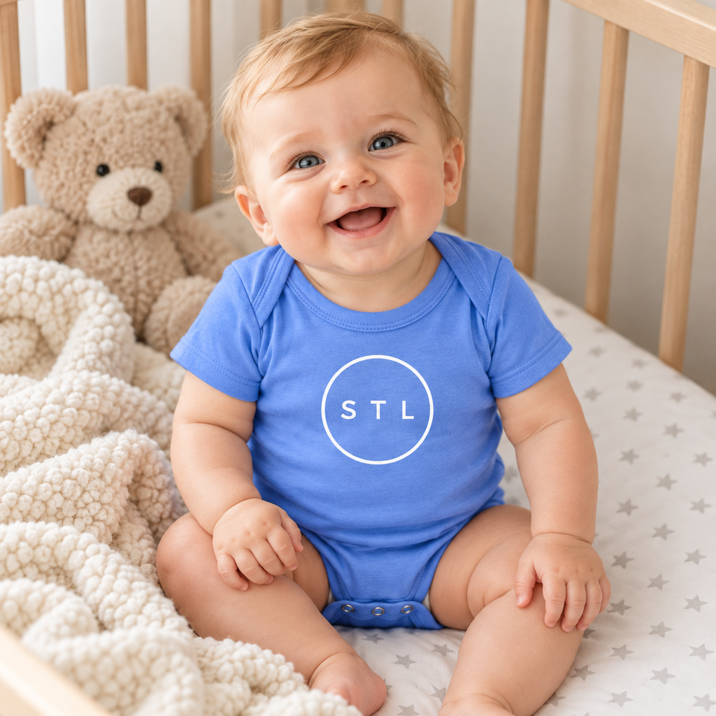 Blue Baby short sleeve one piece