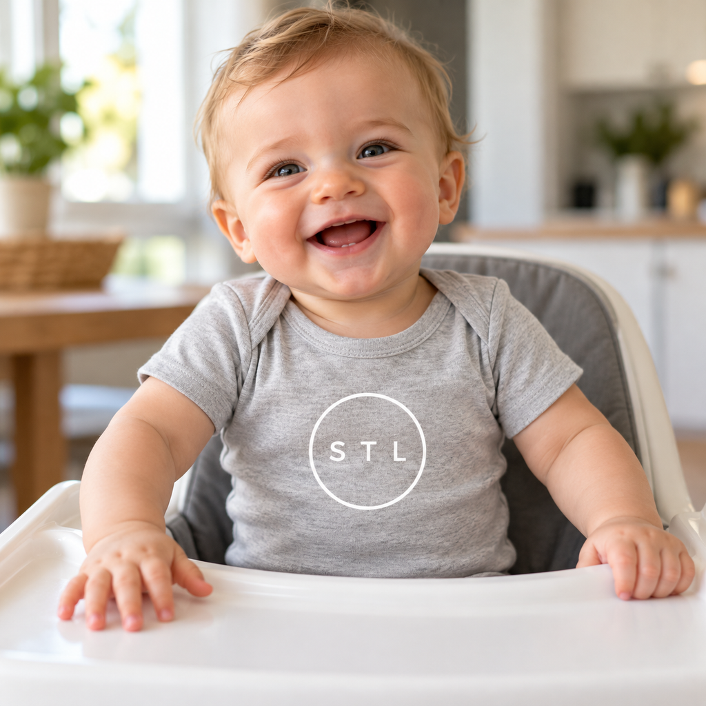 Grey Baby short sleeve one piece