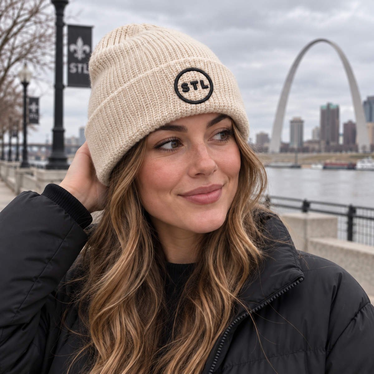 Cream Fisherman beanie