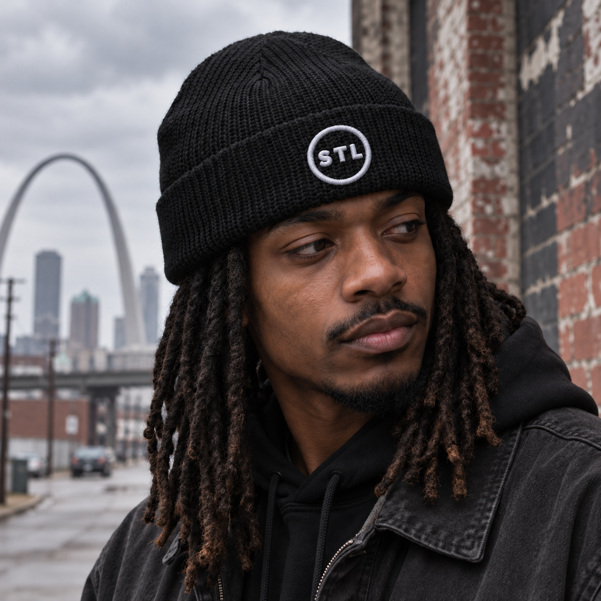 Black Fisherman beanie