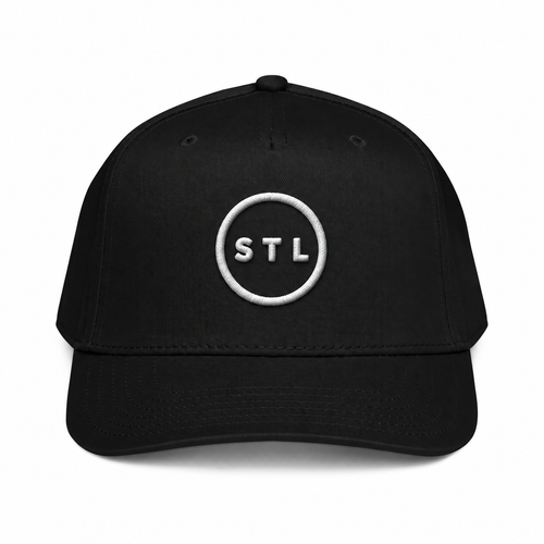 Black 5 panel cap