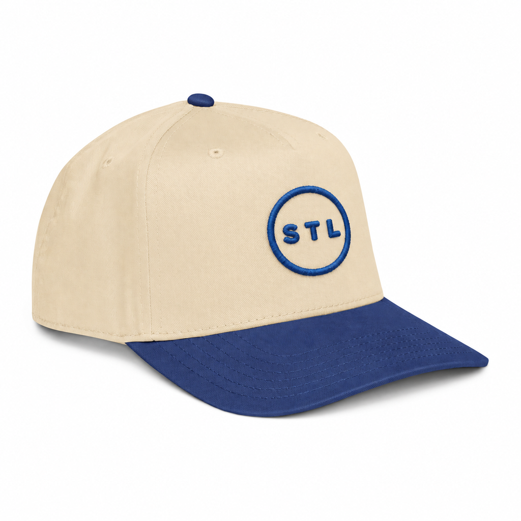 Blue/Natural 5 panel cap