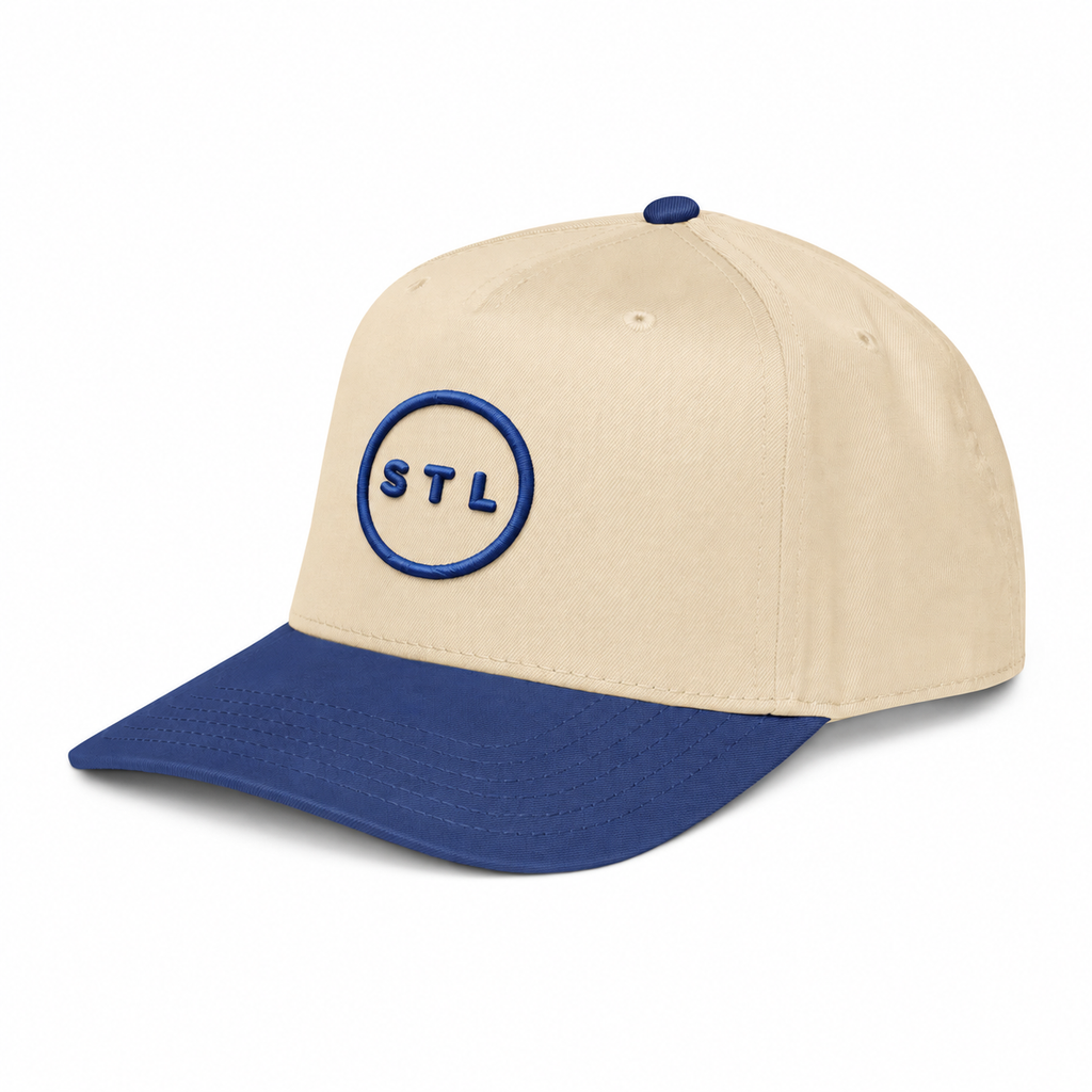 Blue/Natural 5 panel cap