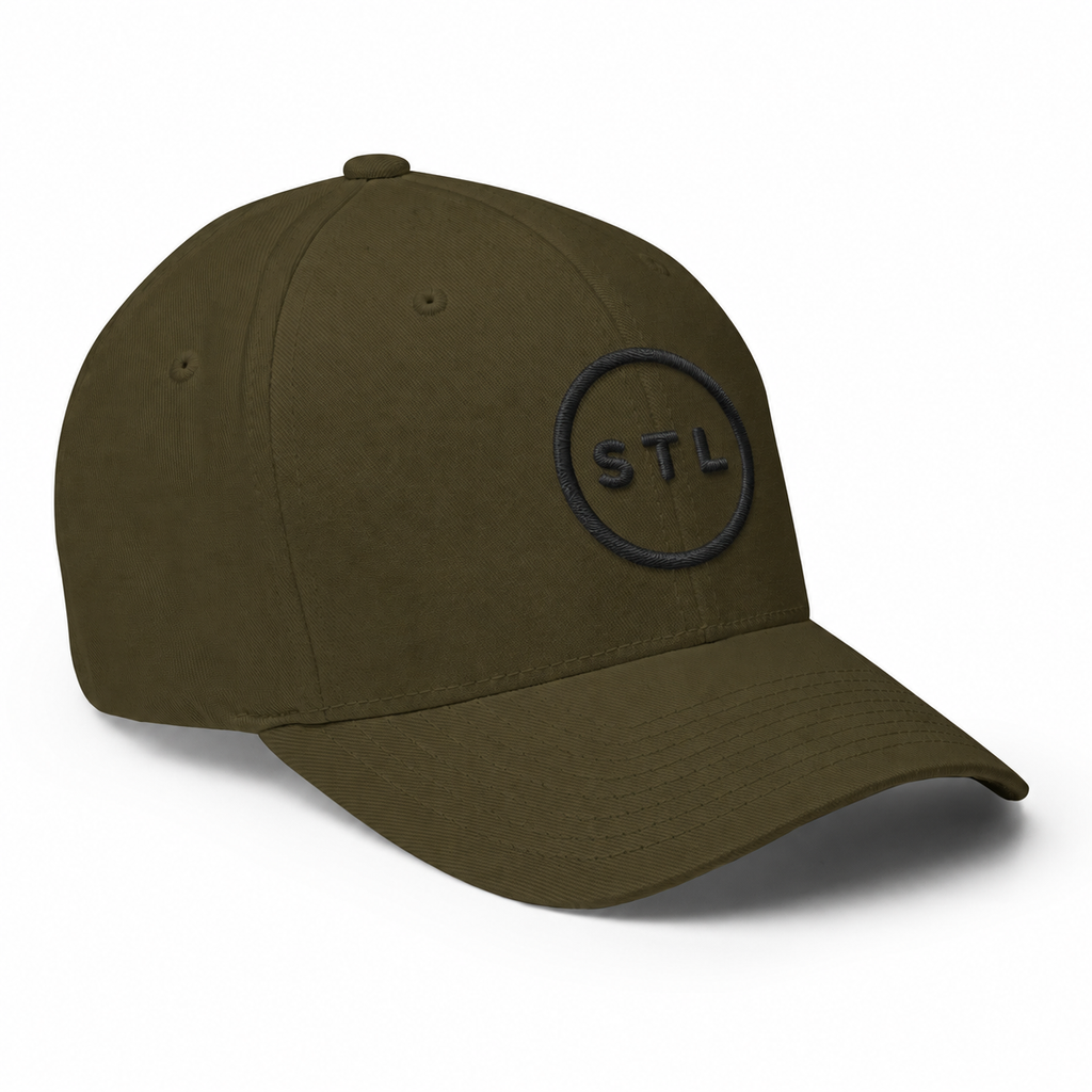 Olive FlexFit Structured Twill Cap