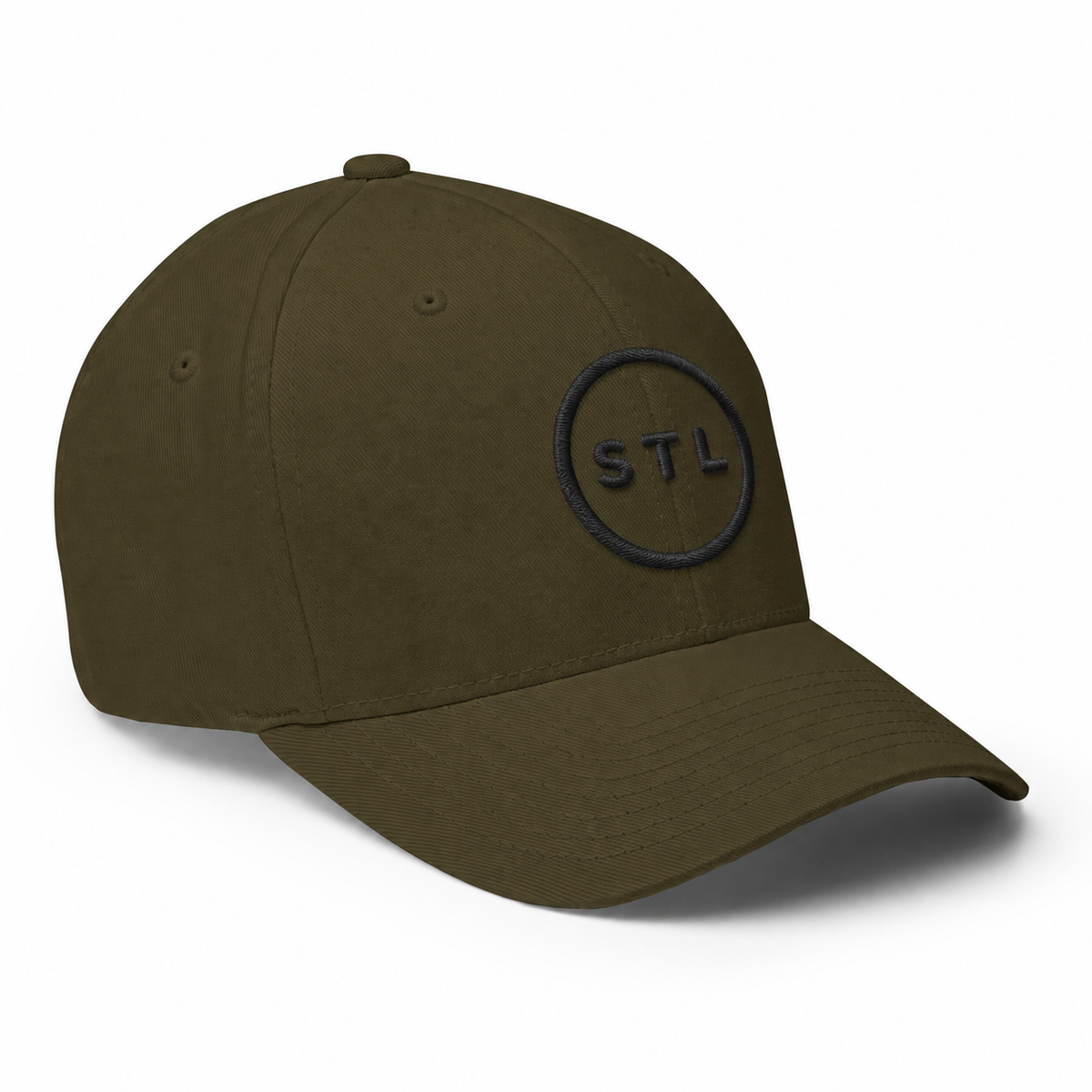 Olive FlexFit Structured Twill Cap