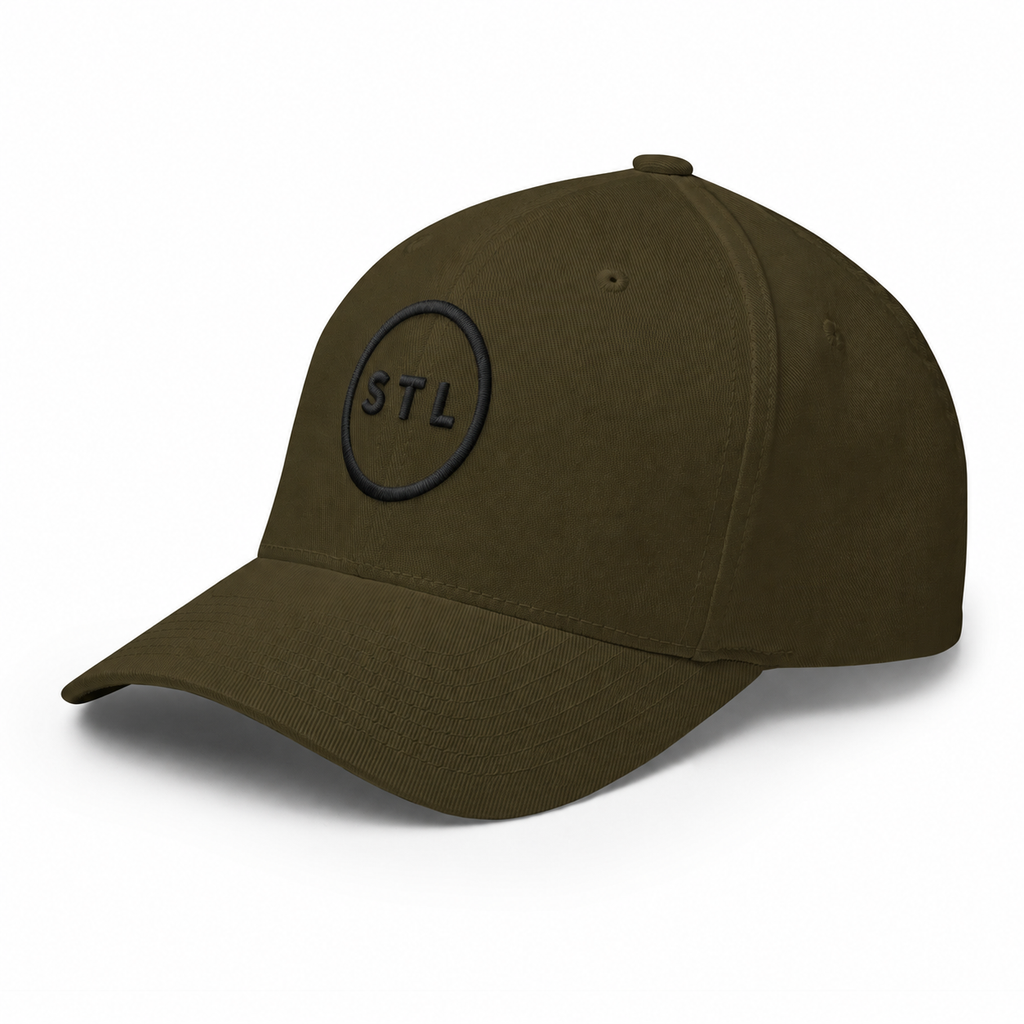 Olive FlexFit Structured Twill Cap