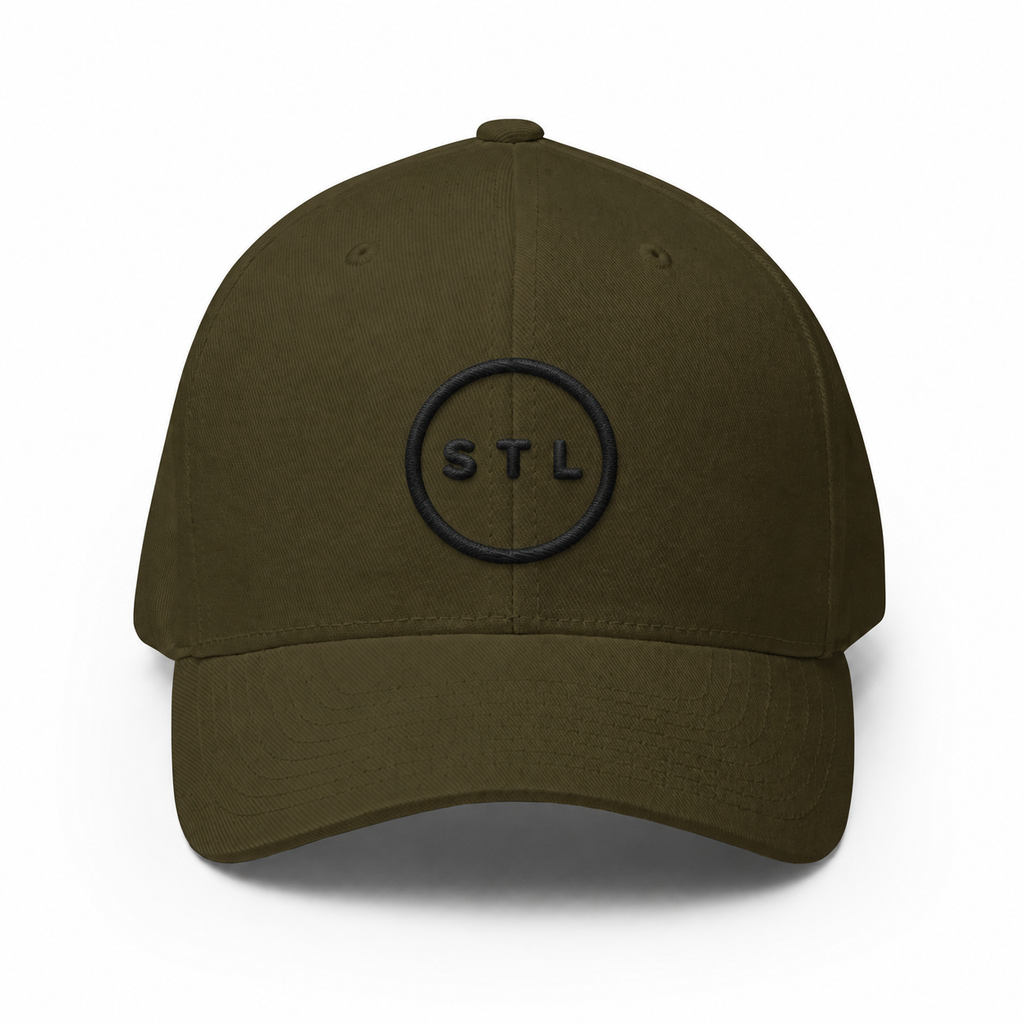 Olive FlexFit Structured Twill Cap