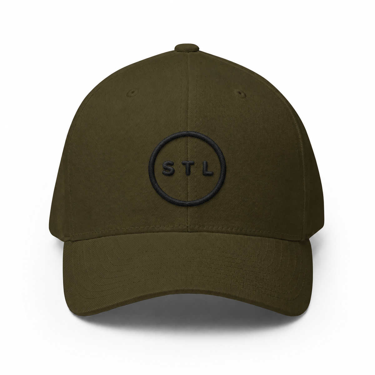 Olive FlexFit Structured Twill Cap
