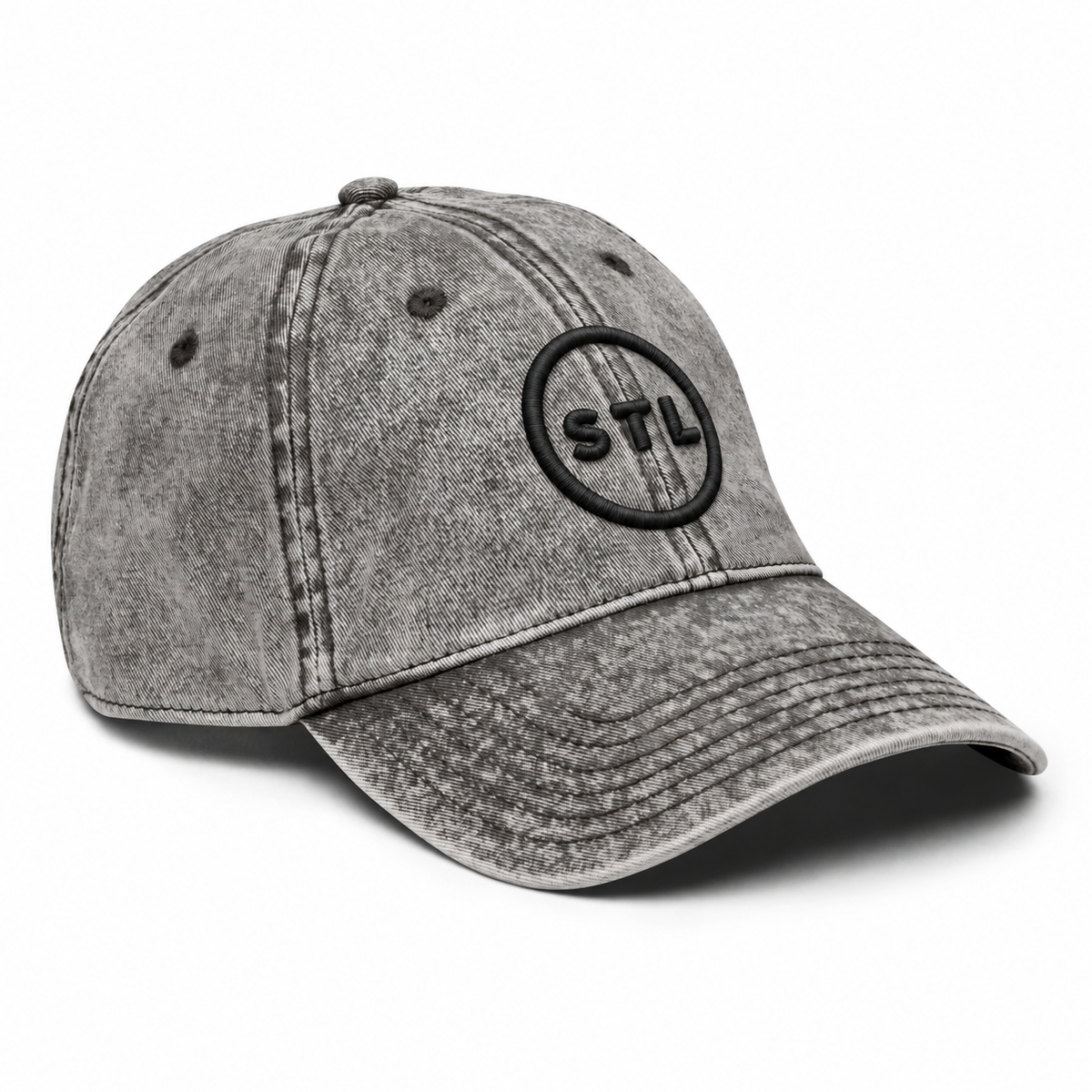 Grey Vintage Cotton Twill Cap