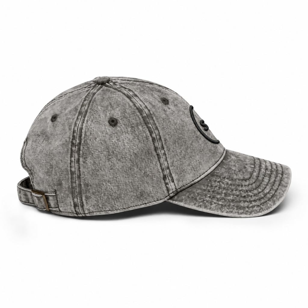 Grey Vintage Cotton Twill Cap