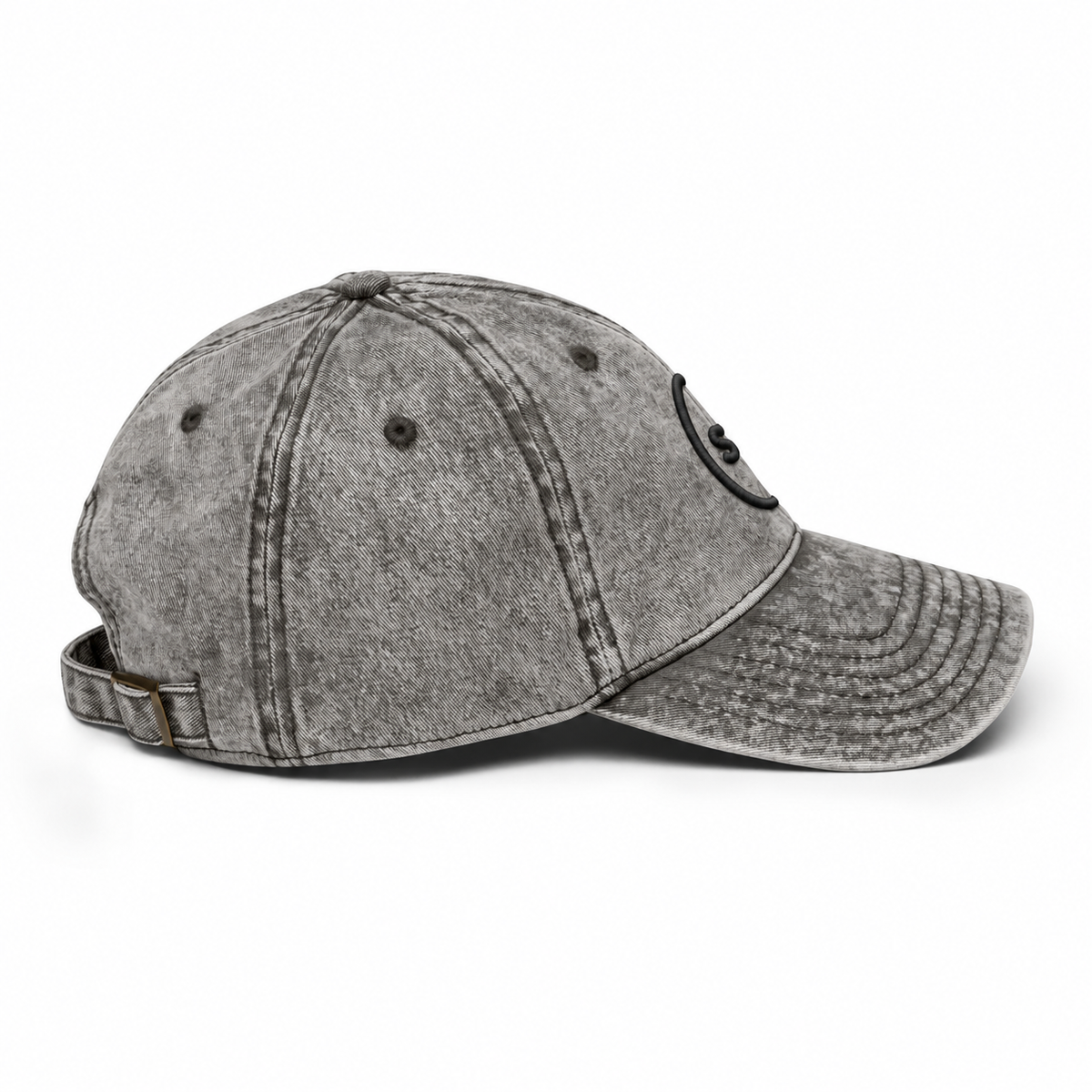 Grey Vintage Cotton Twill Cap