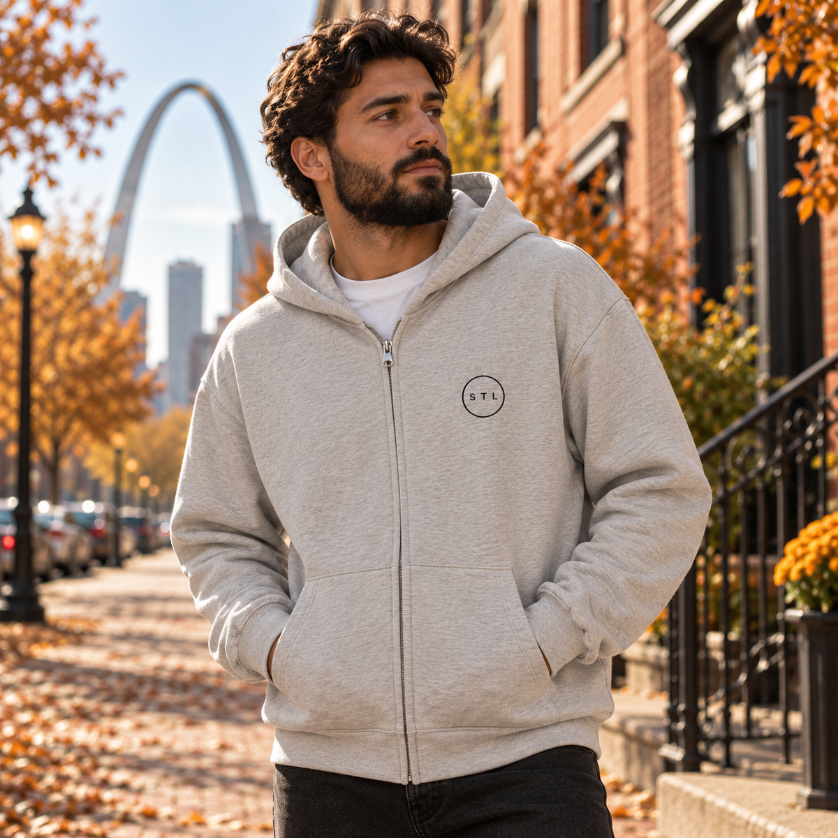 Heather Unisex Full Zip Hoodie