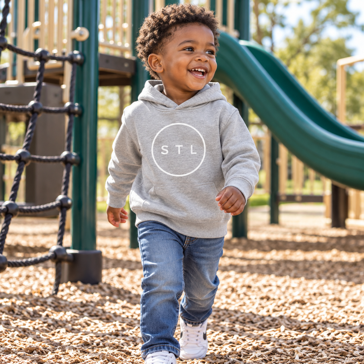 Heather Toddler fleece pullover hoodie