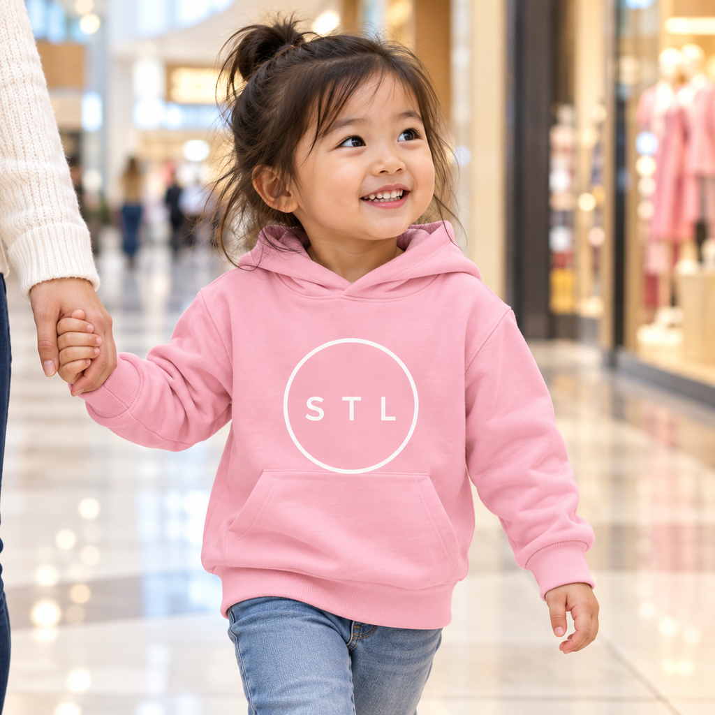 Pink Toddler fleece pullover hoodie