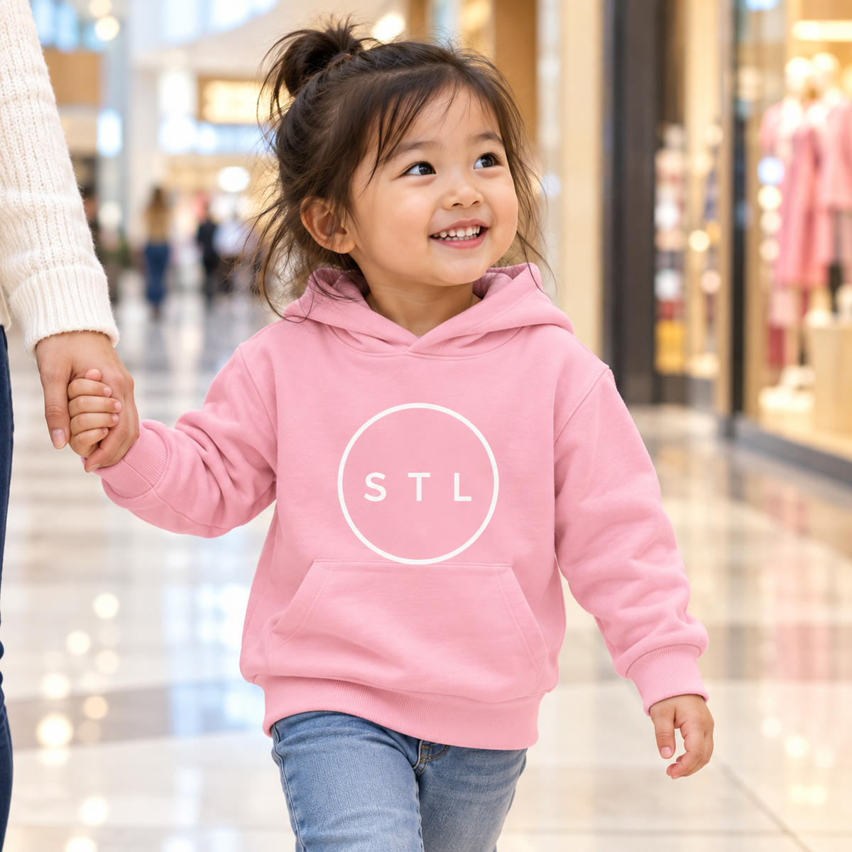 Pink Toddler fleece pullover hoodie