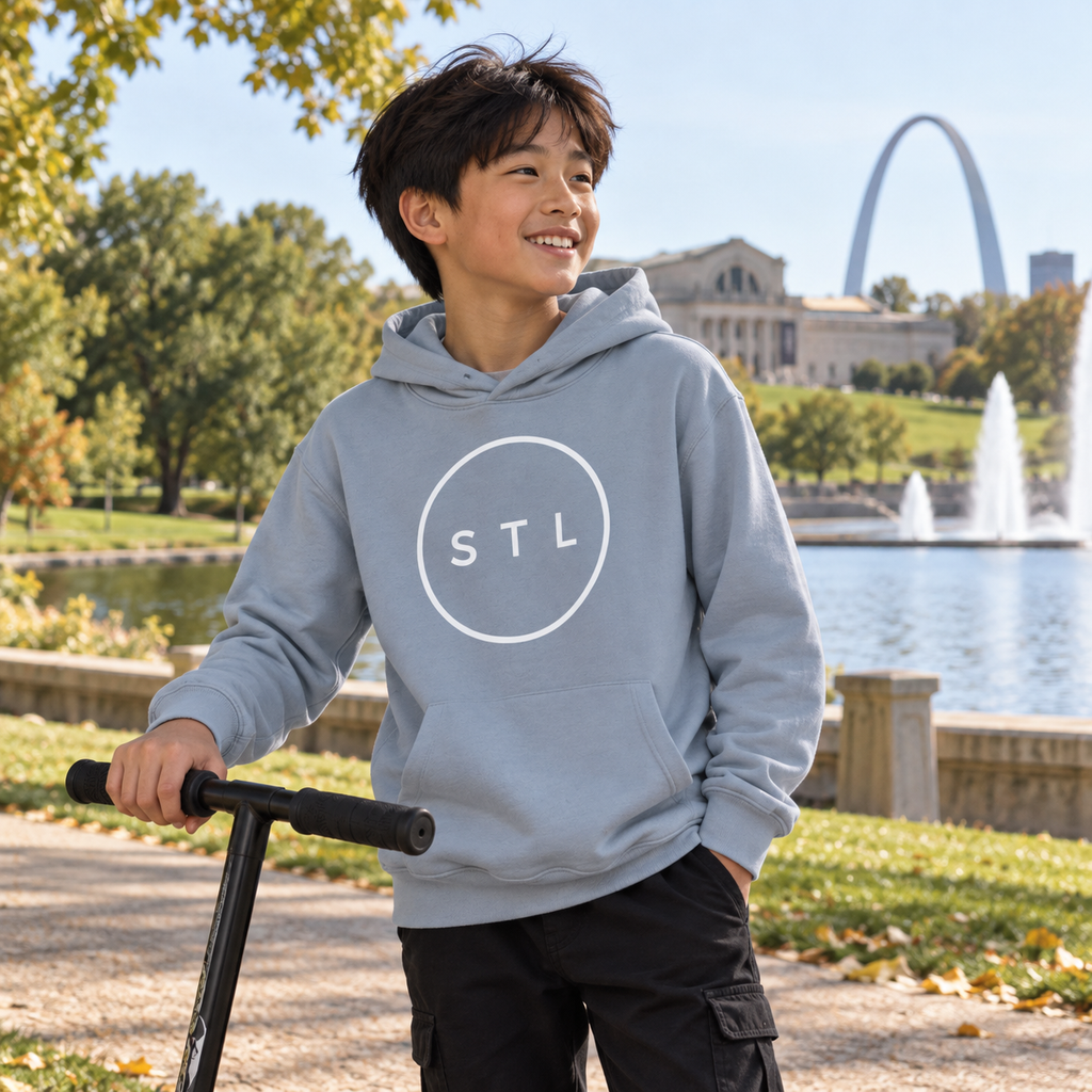 Blue Youth lightweight hooded sweatshirt