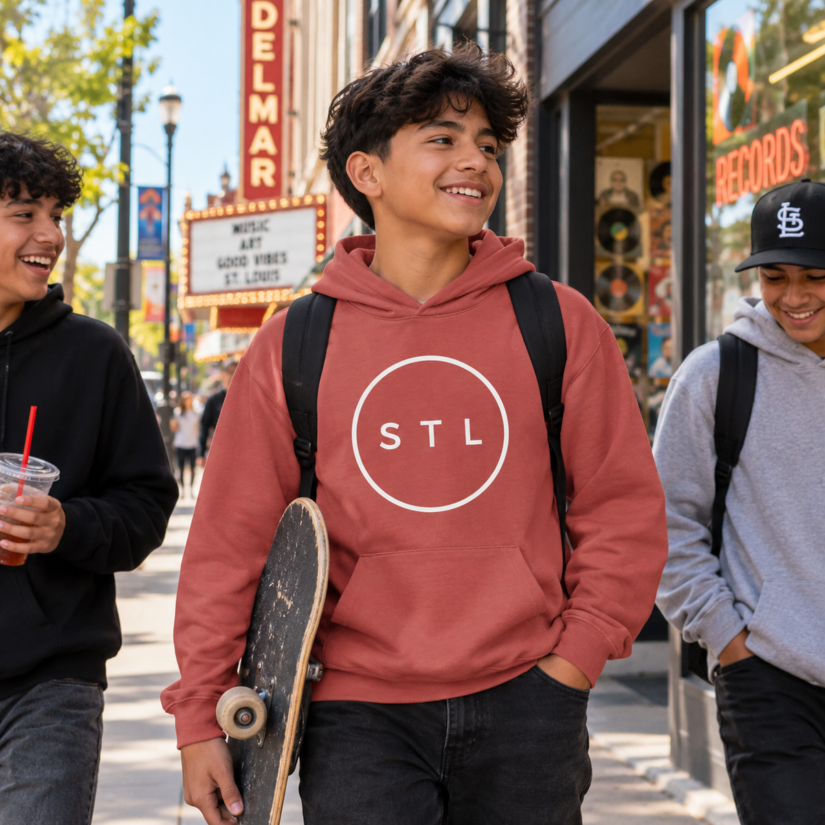 Crimson Youth lightweight hooded sweatshirt
