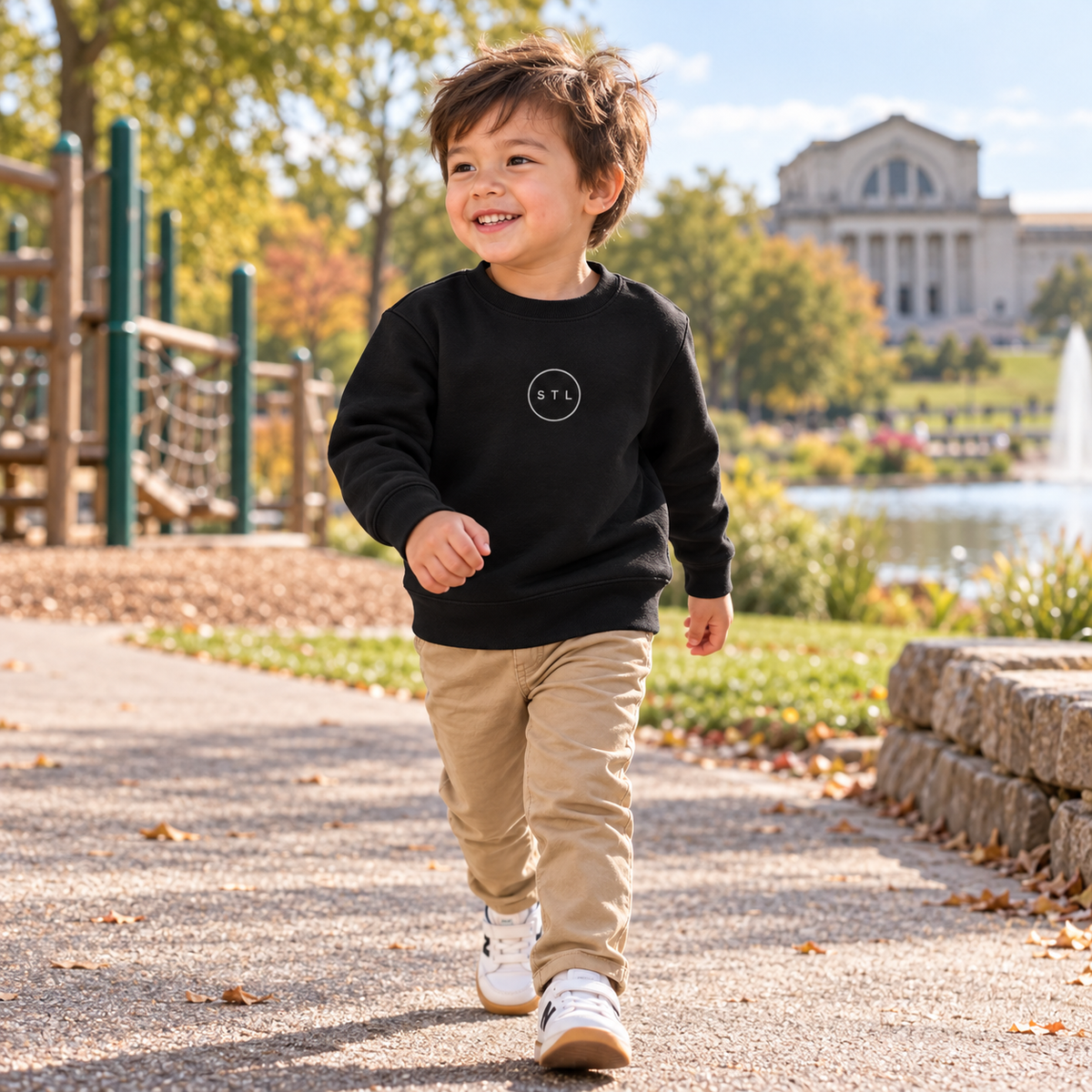 Black Toddler crewneck sweatshirt
