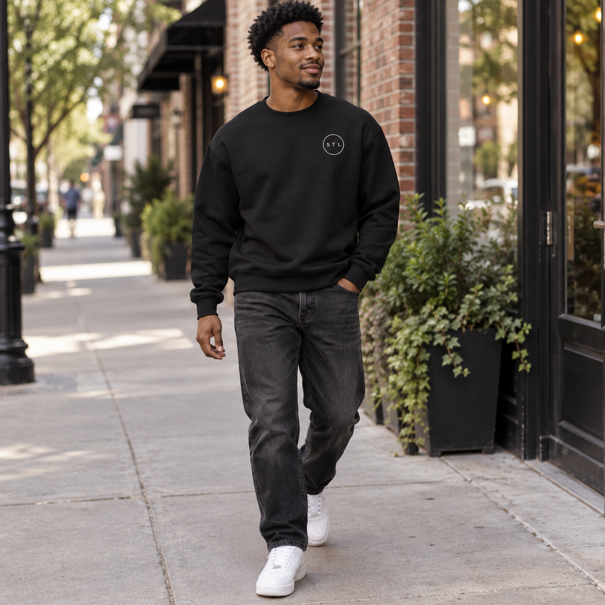 Black Crewneck Sweatshirt