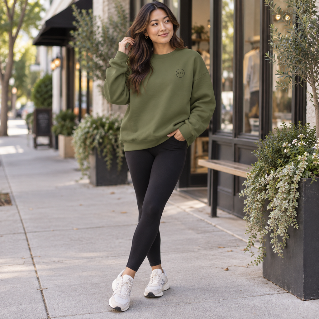 Olive Crewneck Sweatshirt