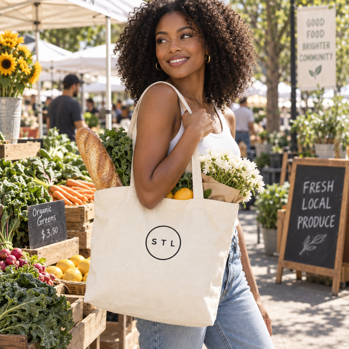 Natural Cotton color tote bag