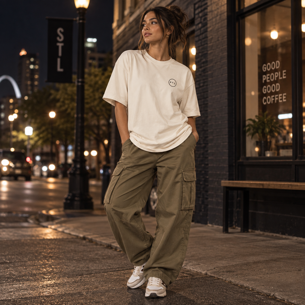 Bone Oversized faded t-shirt