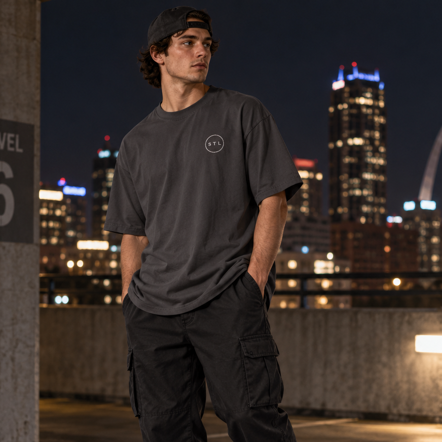 Black Oversized faded t-shirt