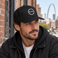 Black 5 panel cap