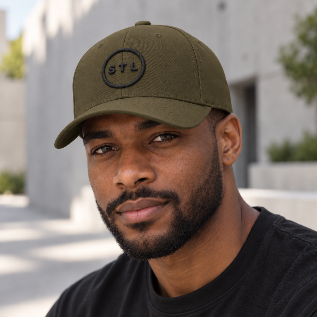 Olive FlexFit Structured Twill Cap