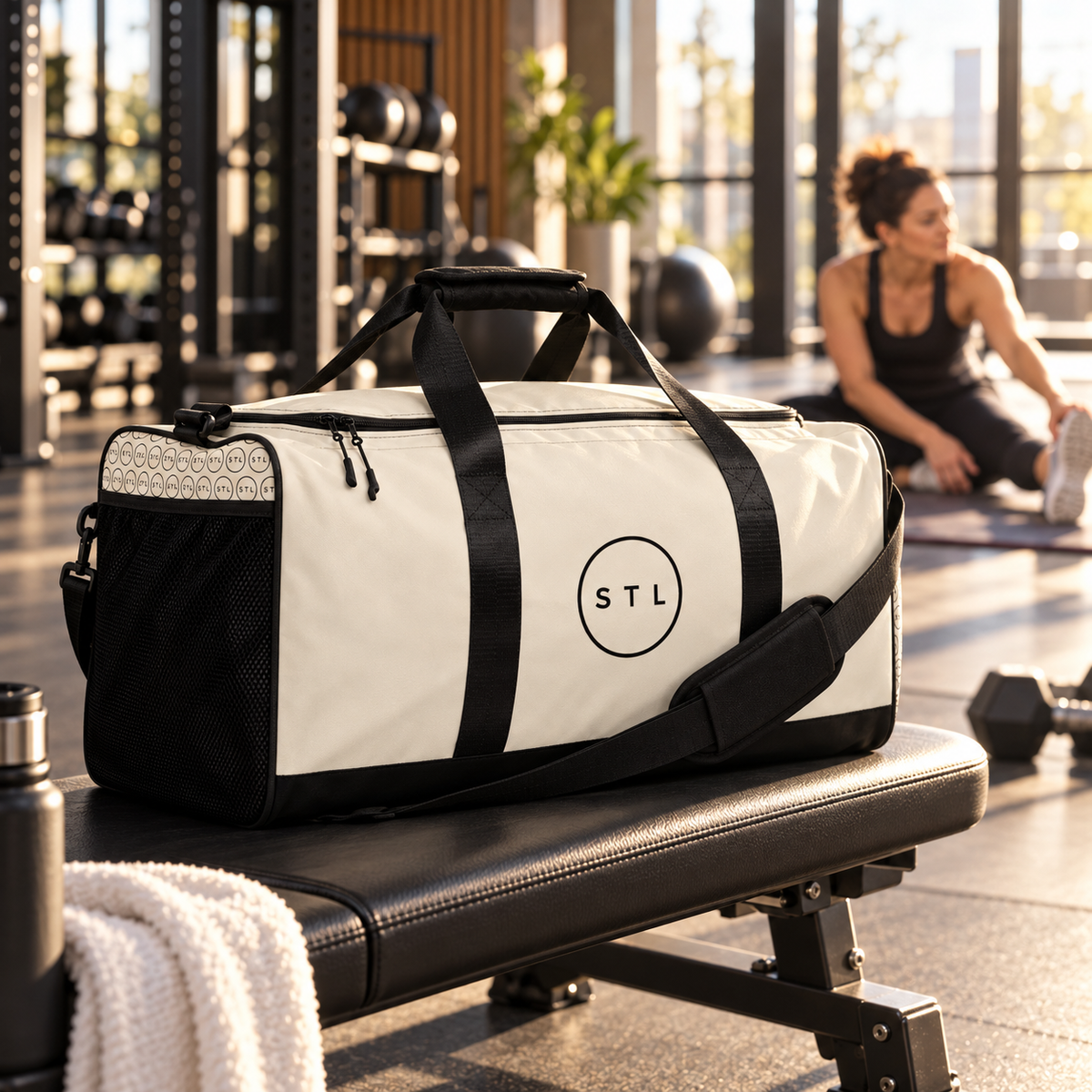 Off White Duffle Bag