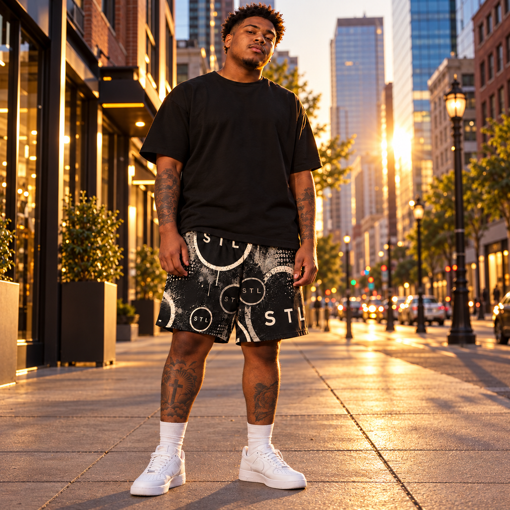 Spray All-Over Print Unisex Athletic Shorts