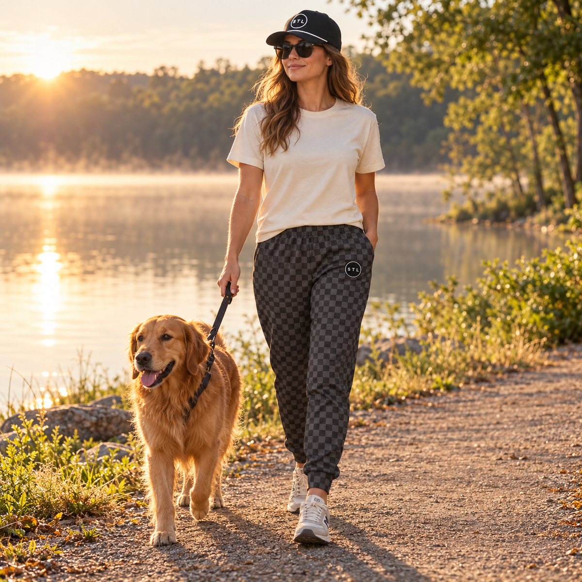 Women's Checker Joggers