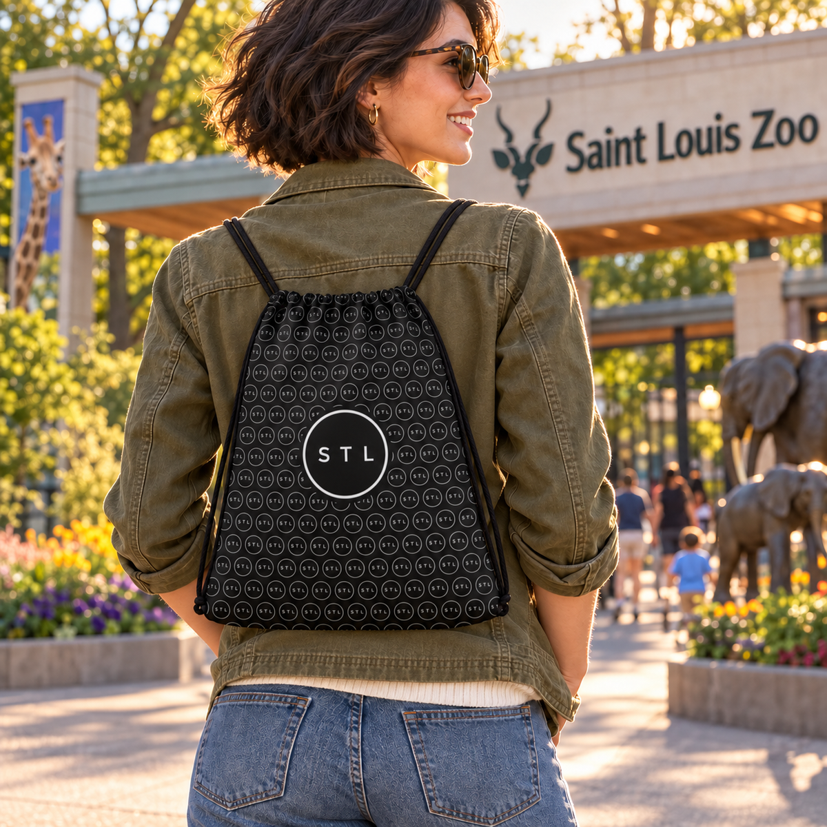Black Drawstring bag