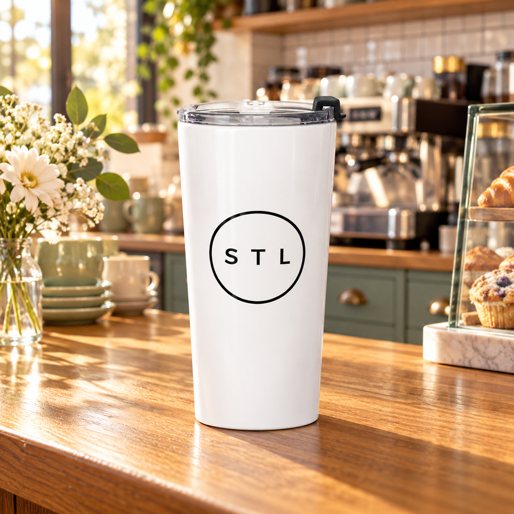 Tapered stainless steel tumbler