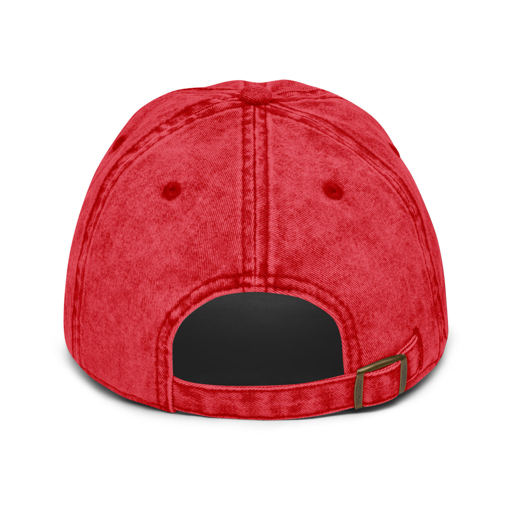 Red Vintage Cotton Twill Cap